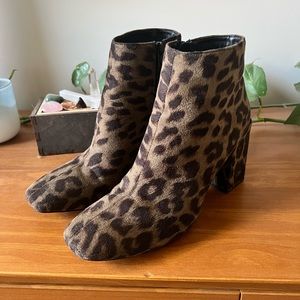 Mi.iM Leopard Print Booties Size 8